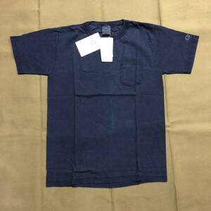 1円～ 新品未使用 champion USA製 indigo インディゴ　藍染 チャンピオン tee Tシャツ 