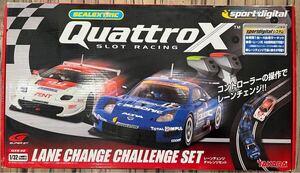 未使用品QuattroX クアトロックスレーンチェンジチャレンジセットsportdigital 1/32スロットカーフルセットSCALEXTRIC中身未開封売切タカラ