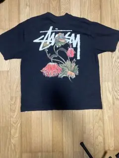 Stussy 花柄 Tシャツ Lサイズ 黒