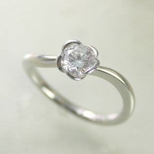 婚約指輪 ダイヤモンド 0.2カラット プラチナ 鑑定書付 0.268ct Hカラー VS2クラス 3EXカット H&C CGL T0954-678 HKER*0.2