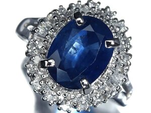 OM14340T【1円～】新品【RK宝石】≪Sapphire≫ 上品な色彩!! 上質サファイア 大粒2.00ct!! 上質ダイヤモンド Pt900 高級リング ダイヤ