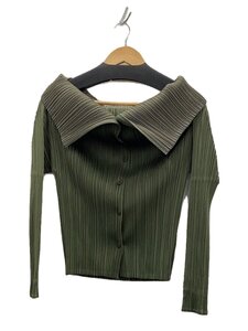 PLEATS PLEASE ISSEY MIYAKE◆長袖シャツ/4/ポリエステル/GRN/PP64-JJ425