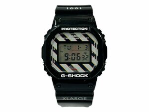 CASIO (カシオ) × XLARGE エクストララージ G-SHOCK Gショック デジタル腕時計 クォーツ コラボ DW-5600VT ブラック ホワイト メンズ/025