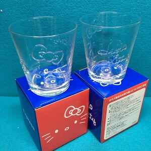 Express×Hello Kitty コラボ　ガラスグラス　ペアセット（2個セット）　未使用新品　サイズ:8.5/6cm 高さ9cm程度