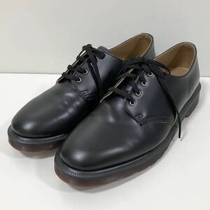 美品 Dr.Martens SMITHS 4ホール レザーシューズ ブラック 黒 UK9 ドクターマーチン スミス 革靴 ダービーシューズ 4090498