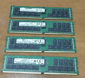 ★ジャンク★メモリ SAMSUNG 32GB M393A4K40CB2-CTD7Q DDR4-2666 ECC RDIMM 2Rx4 PC4-21300V-R CL19 サーバーメモリ 4枚セット