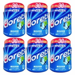 クロレッツXP クリアミントボトルR 140g 6個セット ボトルガム 青のボトル