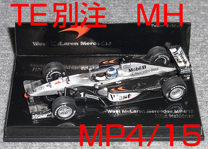 TE別注 1/43 マクラーレン メルセデス MP4/15 ハッキネン 2000 ベンツ McLaren MERCEDES 純正タバコ仕様 MP4-15