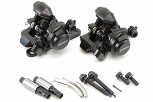 【即納】シマノ　SHIMANO 軽量　高性能　ワイヤ式　フラットマウント　メカニカルディスクブレーキ キャリパー　BR-RS305-F/Rの前後　黒