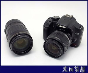 83)質屋出品☆Canon EOS Kiss X3 EF-S 18-55㎜ 1：3.5-5.6 Ⅱ/EF 100-300㎜ 1：4.5-5.6 USM 中古☆1円～売切り