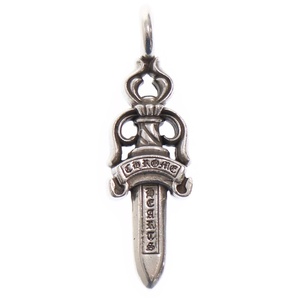 CHROME HEARTS クロムハーツ DOUBLE DAGGER ダブルダガー ペンダント シルバーネックレストップ シルバー