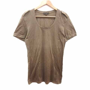 バーバリー BURBERRY Tシャツ カットソー Uネック グラデーション 半袖 XS 茶 ブラウン /YK ■GY19 メンズ