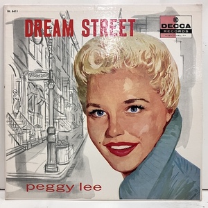 ●即決VOCAL LP Peggy Lee / Dream Street dl8411 jv6279 米オリジナル、黒銀Dg Mono フラット盤 a1頭に溝の劣化に因るノイズ