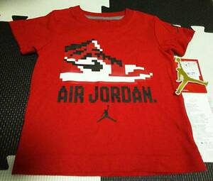 NIKE AIR JORDANエアジョーダンJUMPMAN半袖Tシャツ90サイズ2T赤REDレッド希少!ナイキKIDSキッズ子供こども男の子85-90㎝シカゴブルズ女の子