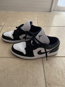 超美品　ユーズド　NIKE AIR JORDAN 1LOW レディース10.5 メンズ27cm パンダ