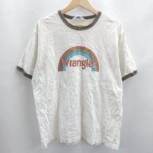 ◇ ⊂ Wrangler ラングラー 虹　半袖 Tシャツ サイズ L ホワイト系 メンズ E