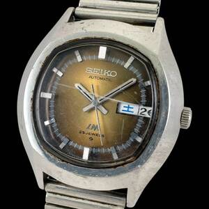 24L076　セイコー　SEIKO　5606-5140　ロードマチック　LORDMATIC　メンズ腕時計　動作品　自動巻き　デイデイト　ブラウン文字盤　１円～