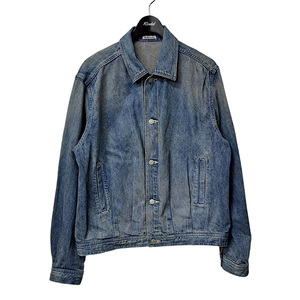 オーラリー AURALEE SELVEDGE FADED LIGHT DENIM BLOUSON デニムジャケット　デニムブルゾン A23AB01DE 8047000101308