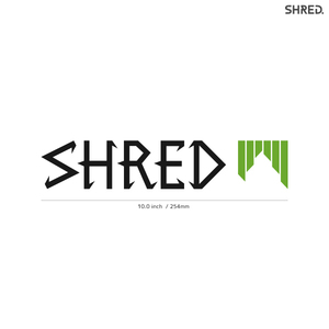 【SHRED】シュレッド★10★COLOR★カラー★ダイカットステッカー★切抜きステッカー★10.0インチ★25.4cm