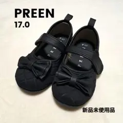 【新品未使用品】PREEN　フォーマル　キッズ　シューズ 　17cm　リボン