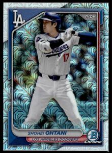 大谷翔平 2024 Bowman Chrome SHOHEI OHTANI Mega MOJO Refractor #85 Los Angeles Dodgers ドジャース Topps