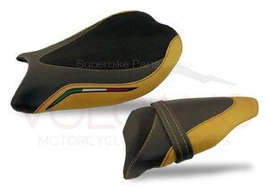 DUCATI 848 /1098/1198 2007～2011年式用 VOLCANO イタリア高級本革使用 シートカバー SEAT COVER