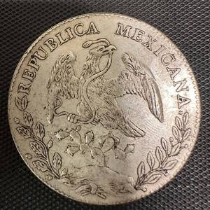 古錢　大型銀貨 メキシコ　1893年　大型コイン　B1 大型銀貨 貿易銀 重さ26.5g