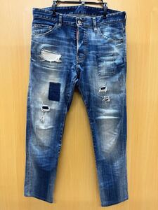 【 ディースクエアード DSQUARED2 48 S74LB0615 S30342 デニム ジーンズ パンツ 】 170/72A Jean イタリア製 ITALY ダメージ ズボン 2019