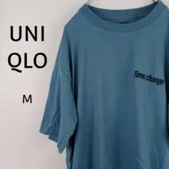 UNIQLO　Tシャツ　M　ライトブルー　Times change　コラボUT