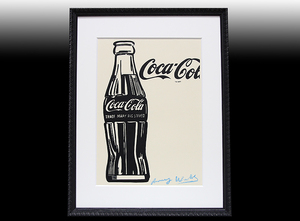 アンディ・ウォーホル 直筆サイン 証明書 シルク「Coca-Cola bottle　コカ・コーラ　125/250」真作