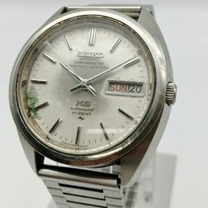 SEIKO KS キングセイコー ハイビート スペシャル 5246-6000 稼働品 文字盤汚れ有り 社外ベルト デイデイト 自動巻き 【送料無料】