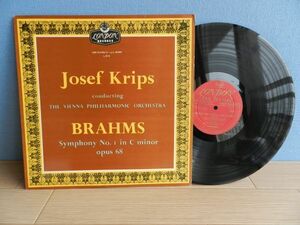 ● LP【 Japan】The Vienna Philharmonic Orchestra Conducted By Josef Krips /Brahms Symphony No.1 In C Minor, Op.68 Mono