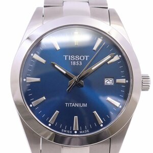 TISSOT ティソ ジェントルマン チタニウム クォーツ メンズ 腕時計 青文字盤 T127.410.44.041.00【いおき質店】