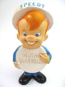 レア物！ 1960’s ALKA SELTZER アルカセルツァー ビンテージ ソフビ 貯金箱 検 TOY アドバタイジング 企業物 アメリカ製 ビッグボーイ 所