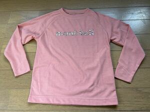 110cm モンベル mont-bell 長袖Tシャツ ピンク ロンT