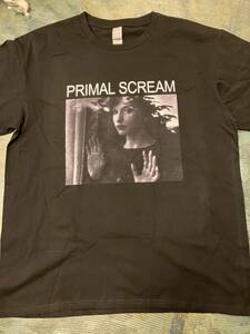 新品XL/ギルダン5.3oz/PRIMAL SCREAM/crystal crescentプライマルスクリーム/マヤデレン/ブラック/Tシャツ