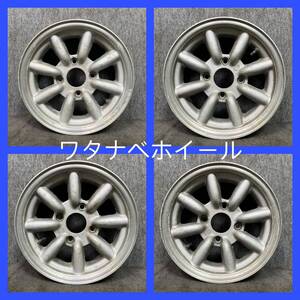 ★激安！売り切り 旧車 　ワタナベ　　13インチホイール ★13×5.5J ET +15? PCD114.3 ★4 H★中古 4本