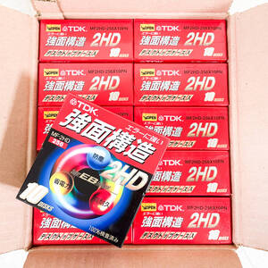 未開封品 TDK 強面構造フロッピー MF2HD-256X10PN 10DISKS 10セット 100枚 フロッピーディスク EC580