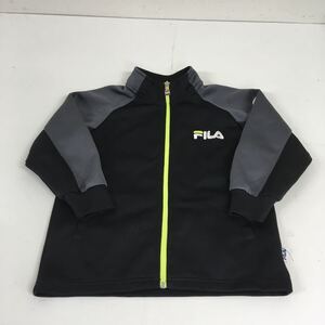 送料無料★FILA フィラ★ジャージ トラックジャケット★キッズ 130 子供　男の子★ブラック#60622sj90