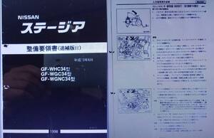 ステージア 34系 整備要領書 追補Ⅱ 260RS おまけ複数収録 PDF DVD ＋磁石ドレンボルト 送料込