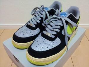 良品中古!!★NIKE スニーカー ナイキ エアフォース1 ローカット AF1 銀黒 限定カラー 28cm レトロ 希少品 レア物★AIR FORCE1 リフレクター