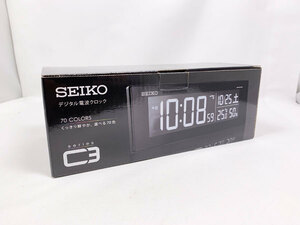 2-2 新品 未使用！【SEIKO】セイコー デジタル電波クロック DL305K 置き時計 目覚まし時計