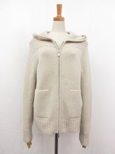 超美品【フォクシー FOXEY】40106-KAJFZ02MK ジップアップニットパーカー カシミアフーディ (レディース) size38 ベージュ系 □17LN5381□