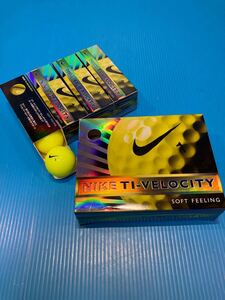 【廃盤 入手難】NIKEGOLF／ナイキゴルフ ゴルフボール12球 ／ NIKE TI-VELOCITY イエロー／タイガー・ウッズファン ナイキゴルフマニアに