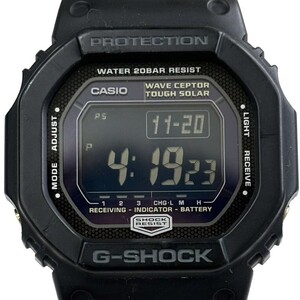 美品 CASIO カシオ G-SHOCK ジーショック 腕時計 GW-5600BJ-1 電波ソーラー タフソーラー 四角 スクエア デジタル ブラック 動作確認済み