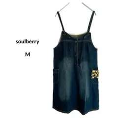 S2675【soulberry ソウルベリー】М　デニム ノースリーブワンピース