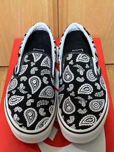 美中古 US企画 VANS Classic Slip-On Primavera Paisley Black US9 27cm バンズ スリッポン ブラック ペイズリー VN0009Q7BMA