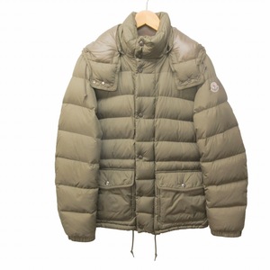 モンクレール MONCLER アンブロワーズ AMBROISE ダウンジャケット コート フード取外し可 112-091-41948-05 カーキ 2 約M相当 ■DC6