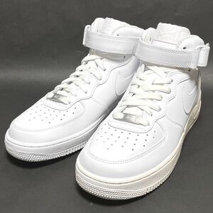 訳未使用 NIKE AIR FORCE 1 ナイキ エア フォース 1 レザー ハイカット スニーカー US:10 CM:28.0 ホワイト 