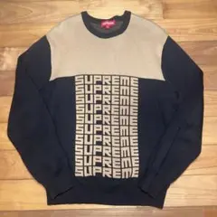 Supreme Logo Repeat Sweater  Sサイズ 18AW